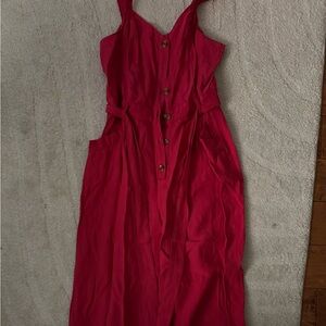 Elegant Red Sleeveless Dress